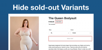 How to hide sold-out variants in Shopify Hide soldout variants